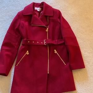 Michael Kors Ladies wool blend belted coat.